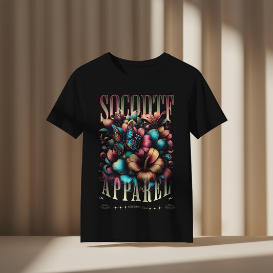 Blooming Flowers Halftone T-shirt